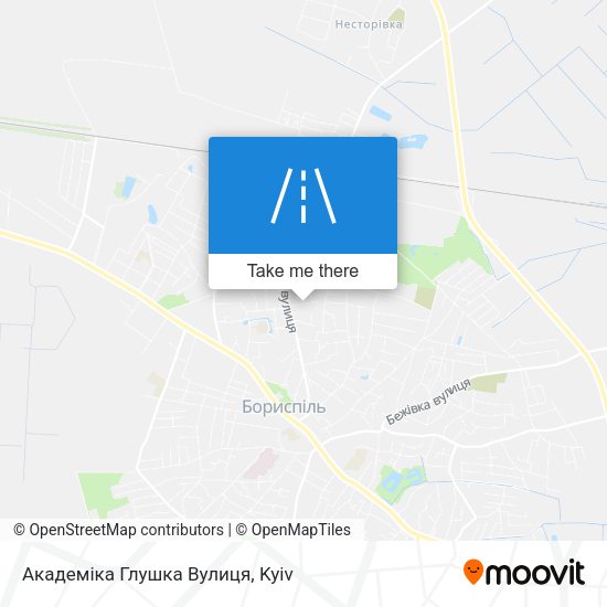 Карта Академіка Глушка Вулиця