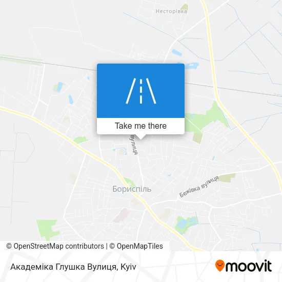 Карта Академіка Глушка Вулиця