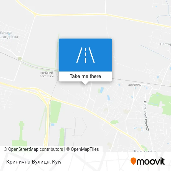 Карта Кринична Вулиця