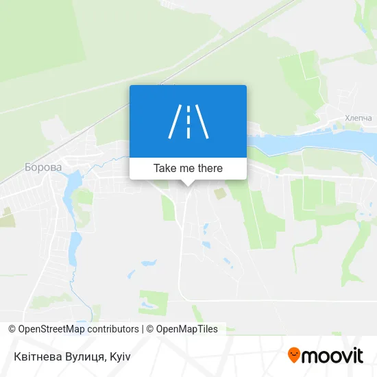 Карта Квітнева Вулиця