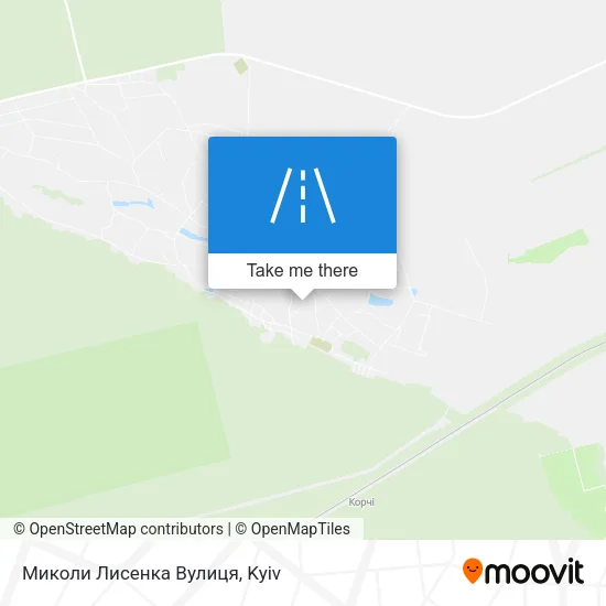 Карта Миколи Лисенка Вулиця