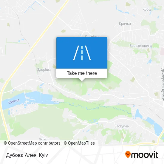 Карта Дубова Алея