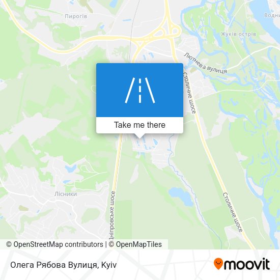 Олега Рябова Вулиця map
