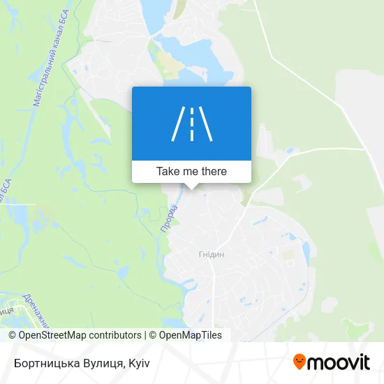 Карта Бортницька Вулиця