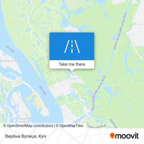 Карта Вербна Вулиця
