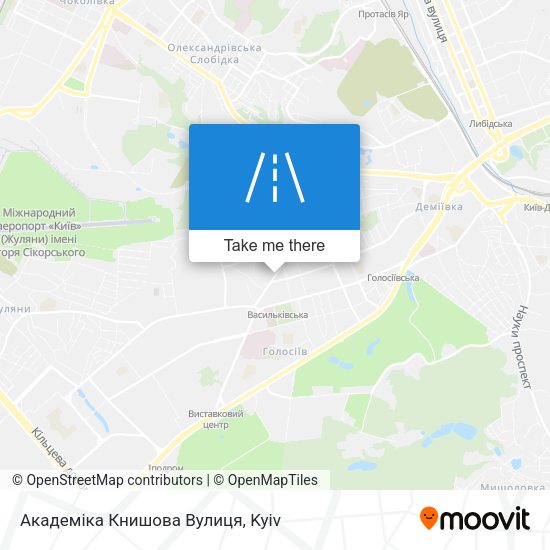 Карта Академіка Книшова Вулиця