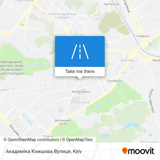 Карта Академіка Книшова Вулиця