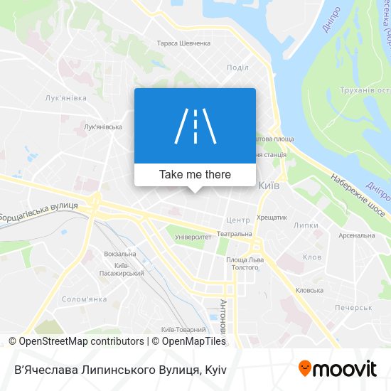 В’Ячеслава Липинського Вулиця map
