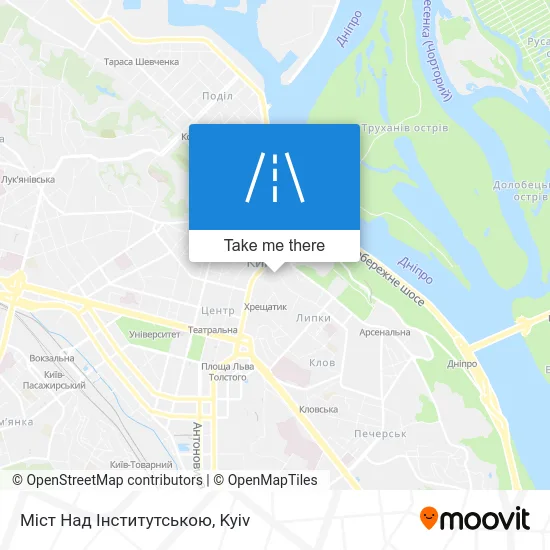 Карта Міст Над Інститутською
