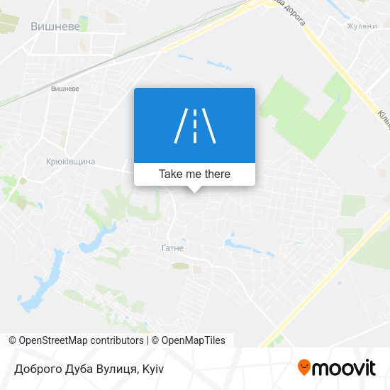 Карта Доброго Дуба Вулиця