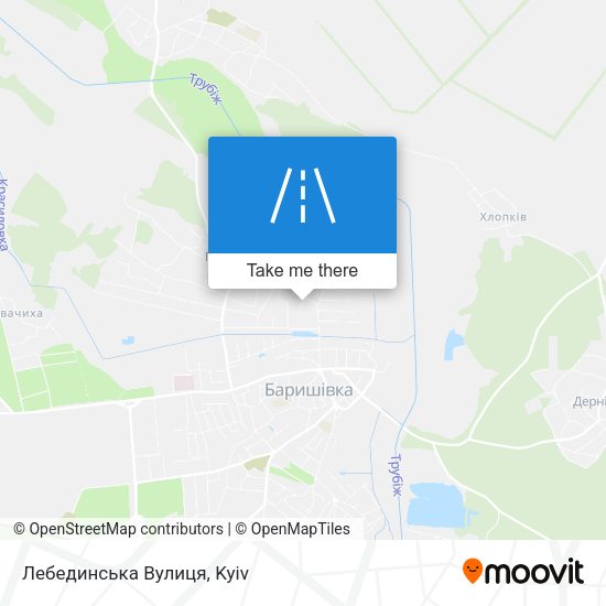 Лебединська Вулиця map