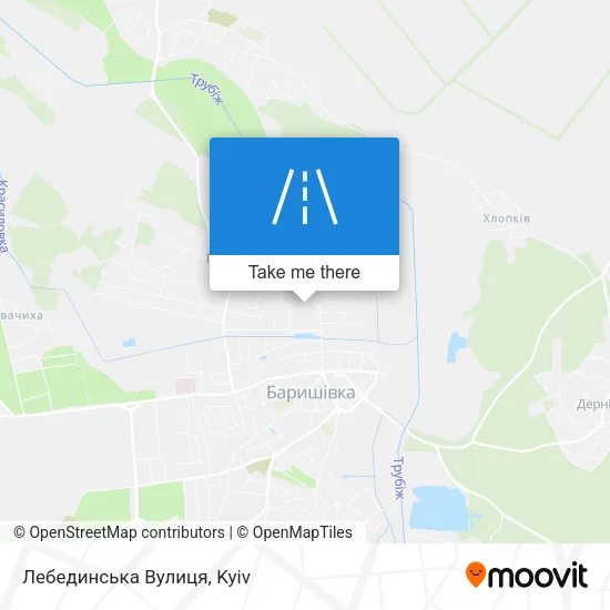 Карта Лебединська Вулиця