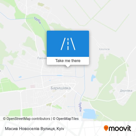 Масив Новоселів Вулиця map