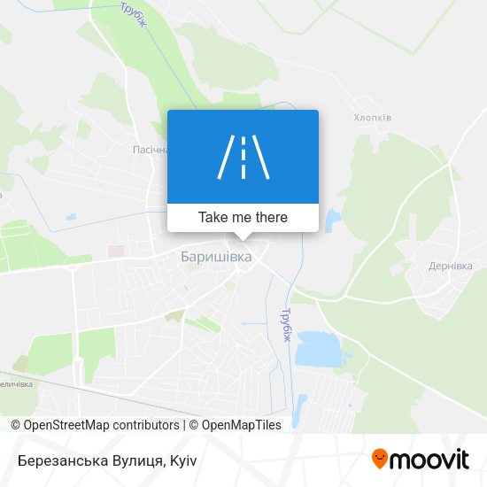 Березанська Вулиця map