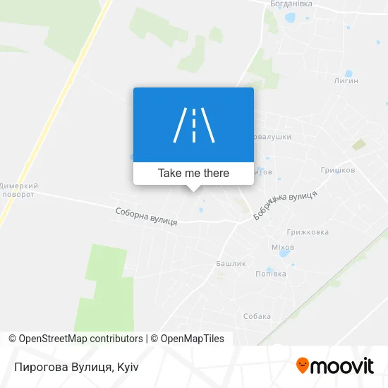 Карта Пирогова Вулиця