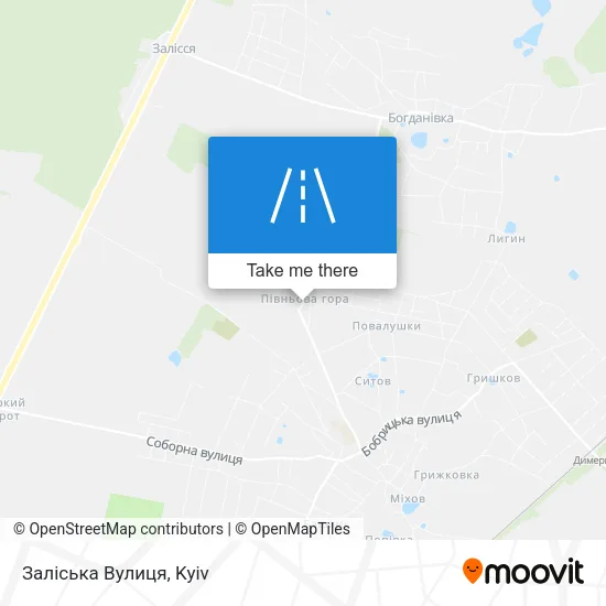 Карта Заліська Вулиця