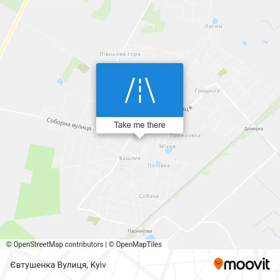 Карта Євтушенка Вулиця