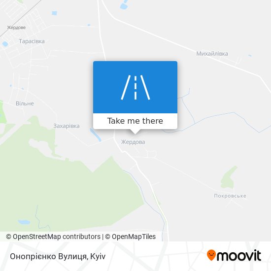 Карта Онопрієнко Вулиця