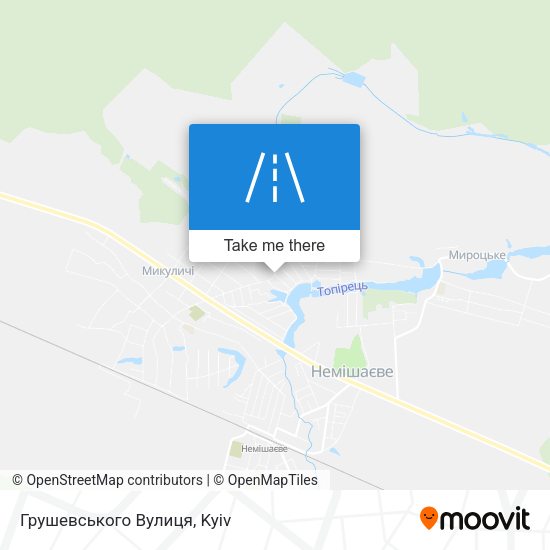 Карта Грушевського Вулиця