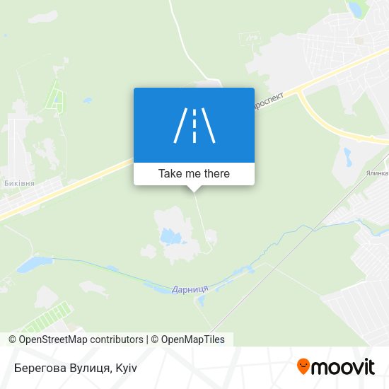 Карта Берегова Вулиця