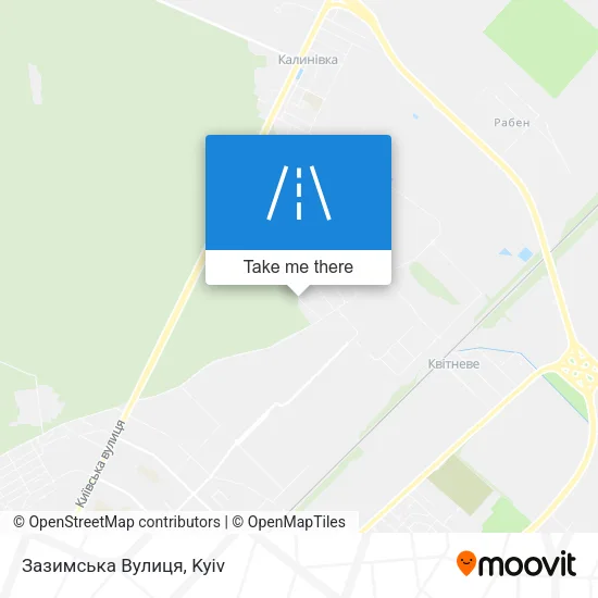 Карта Зазимська Вулиця