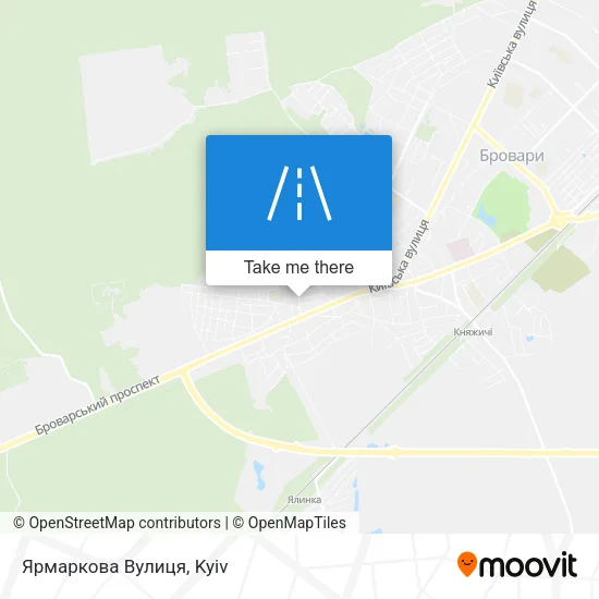 Карта Ярмаркова Вулиця