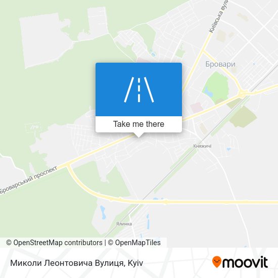 Миколи Леонтовича Вулиця map