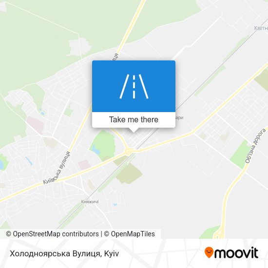 Холодноярська Вулиця map