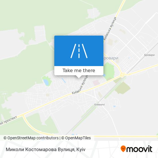 Карта Миколи Костомарова Вулиця
