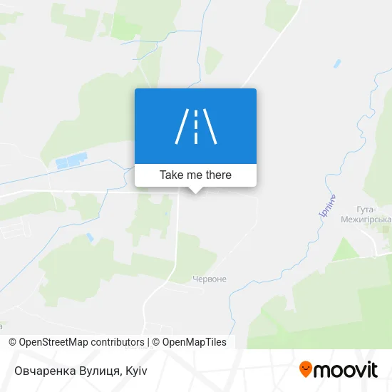 Карта Овчаренка Вулиця