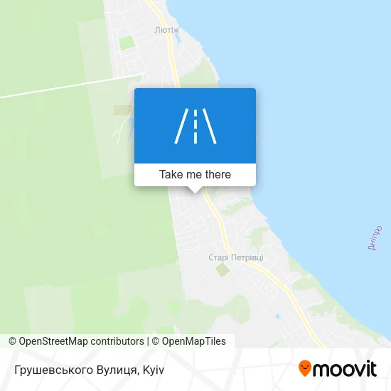 Карта Грушевського Вулиця