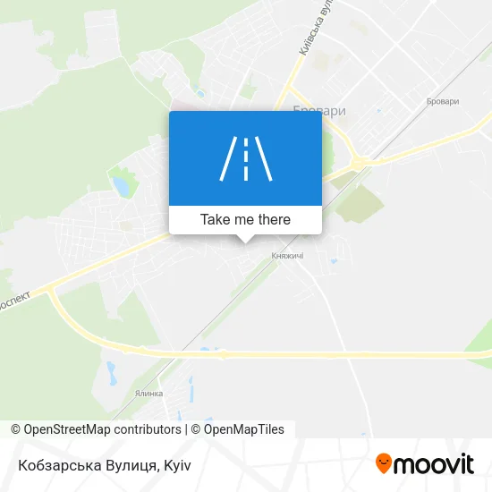 Карта Кобзарська Вулиця