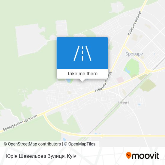 Юрія Шевельова Вулиця map