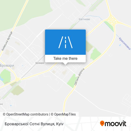 Броварської Сотні Вулиця map