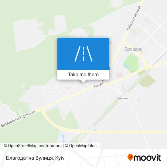 Благодатна Вулиця map