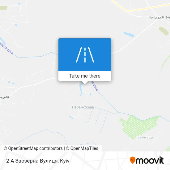 Карта 2-А Заозерна Вулиця