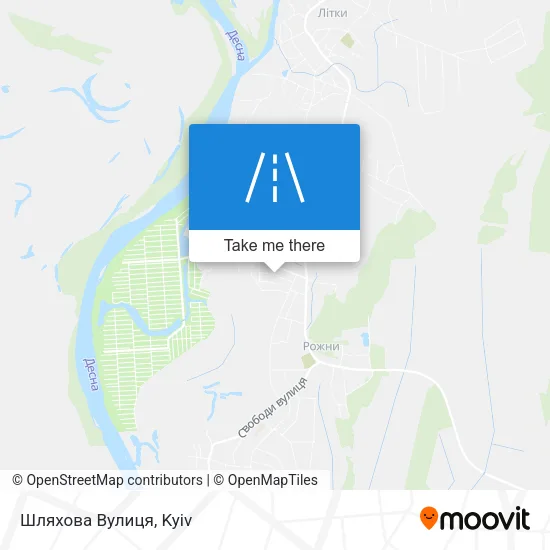 Карта Шляхова Вулиця