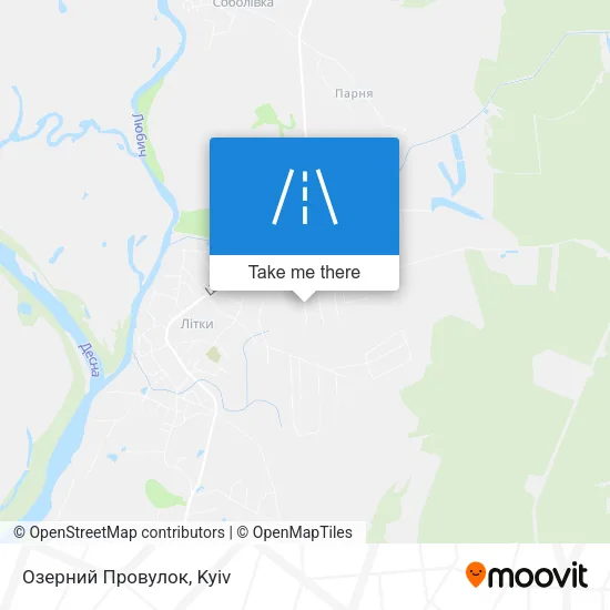 Карта Озерний Провулок