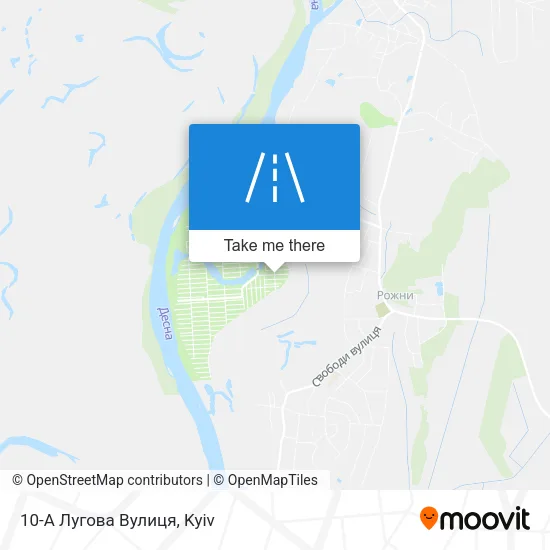 Карта 10-А Лугова Вулиця