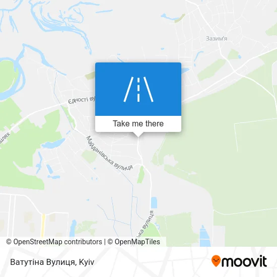 Карта Ватутіна Вулиця