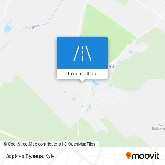 Карта Зарічна Вулиця
