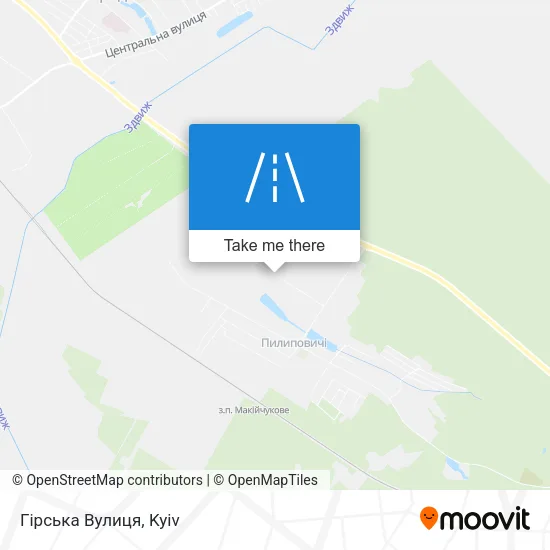 Карта Гірська Вулиця