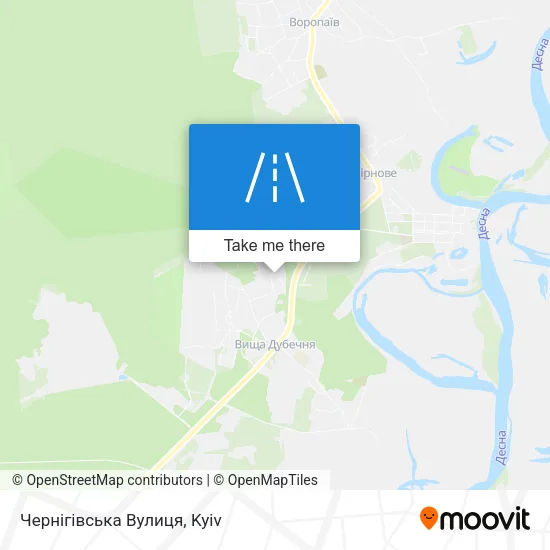 Карта Чернігівська Вулиця
