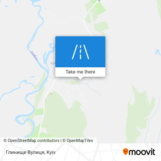 Карта Глинище Вулиця