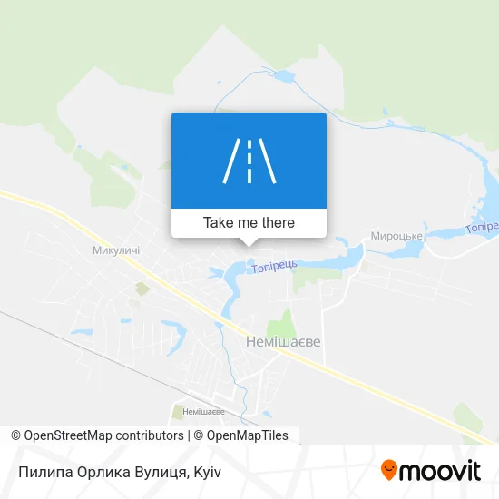 Карта Пилипа Орлика Вулиця