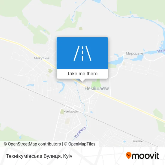 Карта Технікумівська Вулиця