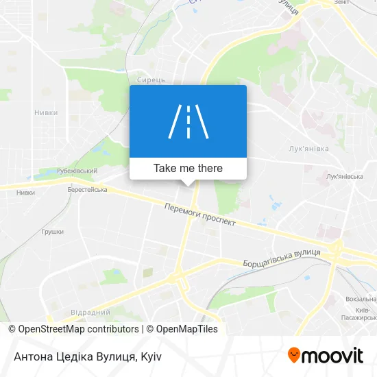 Карта Антона Цедіка Вулиця