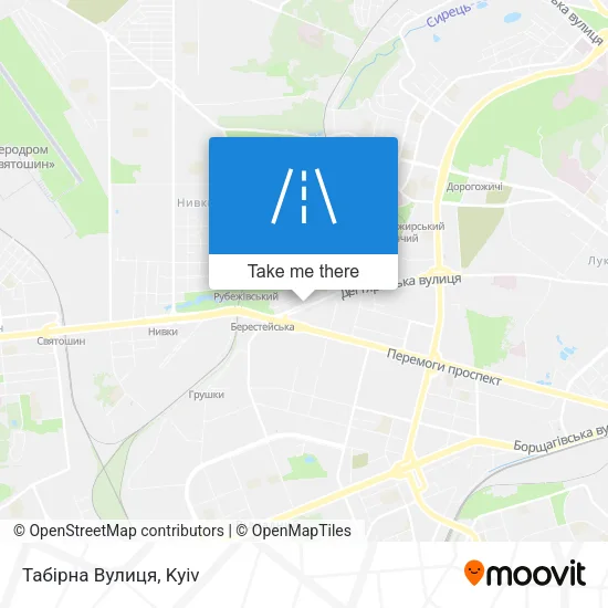 Карта Табірна Вулиця