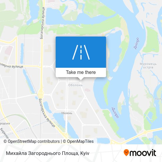 Михайла Загороднього Площа map