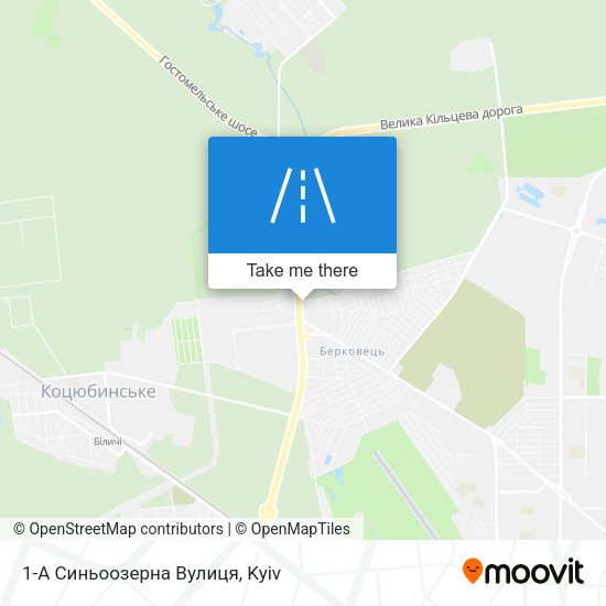 Карта 1-А Синьоозерна Вулиця